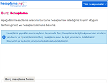 Tablet Screenshot of burc.hesaplama.net