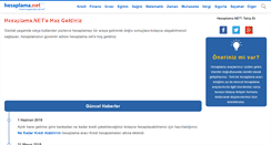 Desktop Screenshot of hesaplama.net