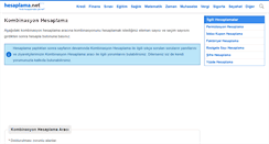 Desktop Screenshot of kombinasyon.hesaplama.net