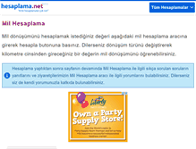 Tablet Screenshot of mil.hesaplama.net