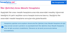 Tablet Screenshot of iller-arasi-mesafe.hesaplama.net